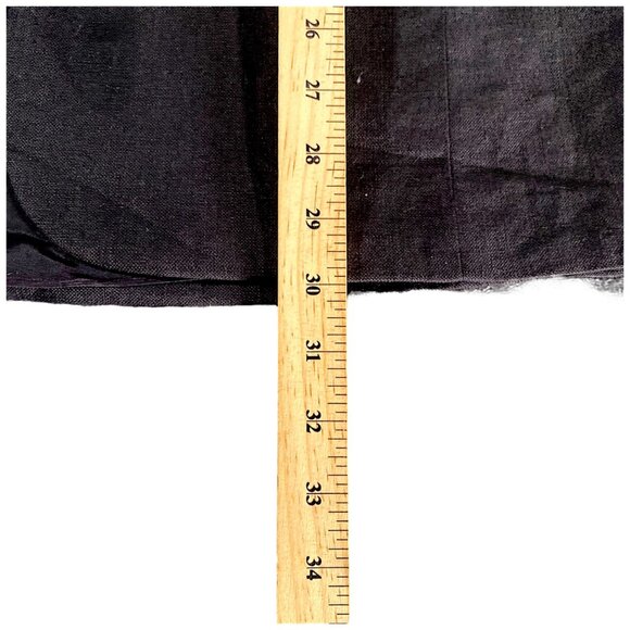 Charter Club Jacket Womens 12 Black Linen Blazer Boss Career Minimalist 80s VTG - Picture 11 of 16